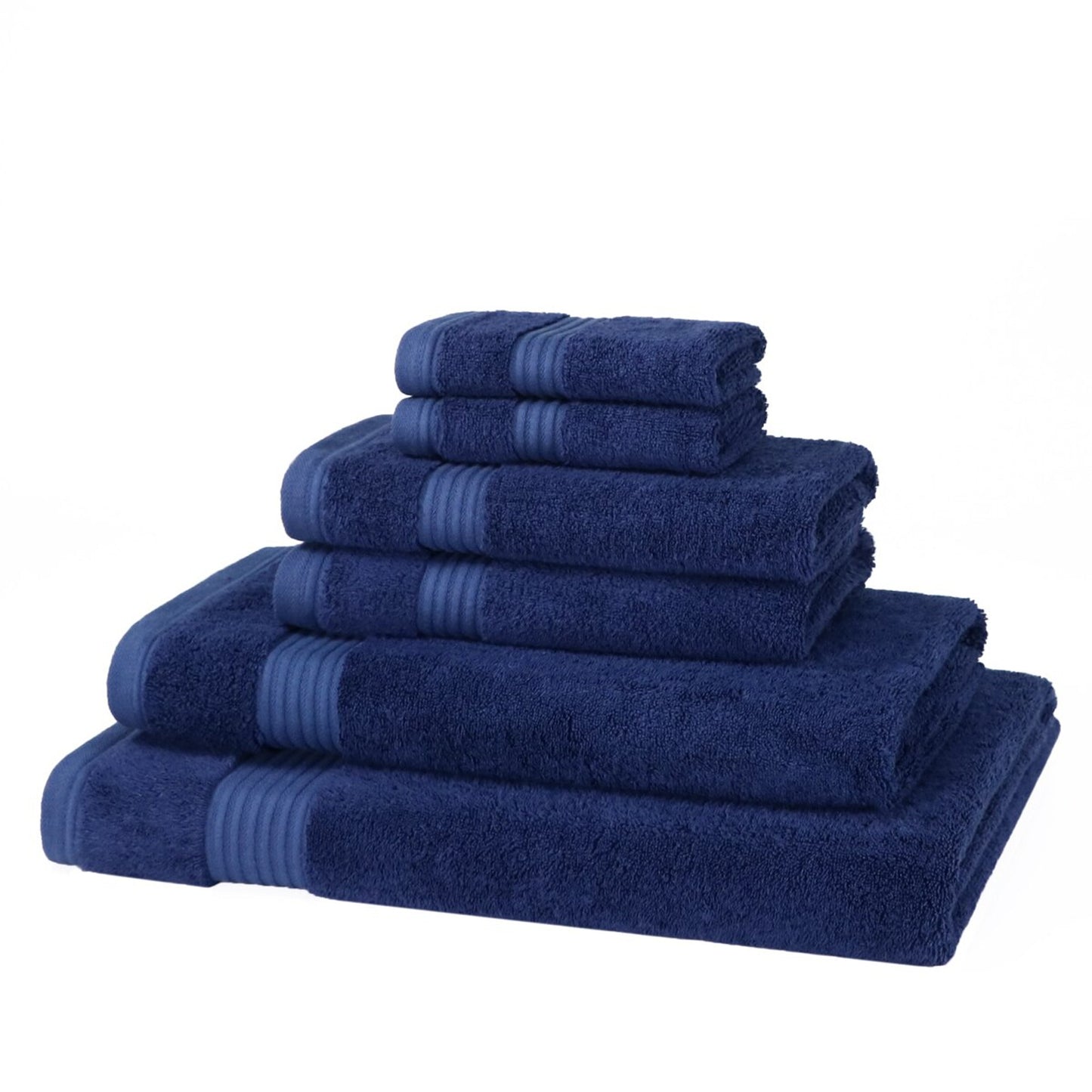 Luxury - 6 Piece 700 GSM Bamboo Towel Set - 2 Face Cloths, 2 Hand Towels, 1 Bath Towel, 1 Bath Sheet
