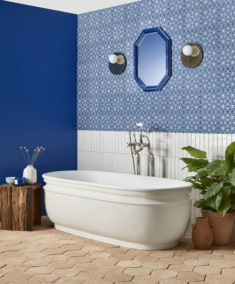 B C Designs BAB058 Aston Floor Standing Double Ended Bath Bath 1720 x 830mm Matt White