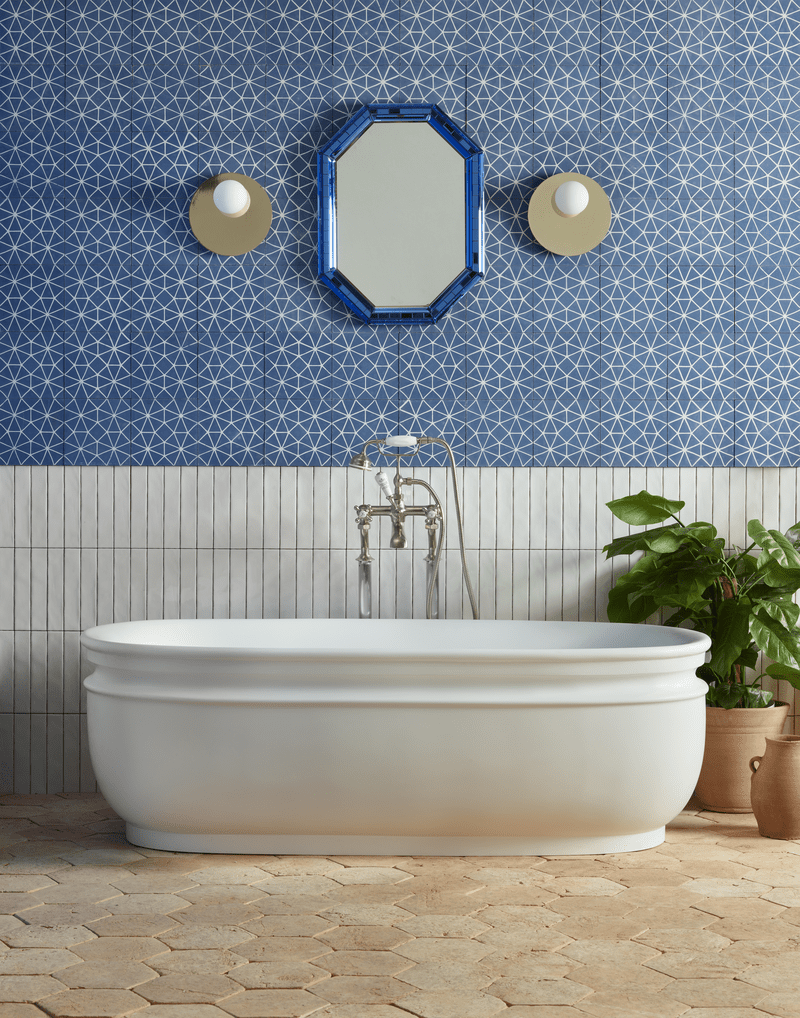 B C Designs BAB058 Aston Floor Standing Double Ended Bath Bath 1720 x 830mm Matt White