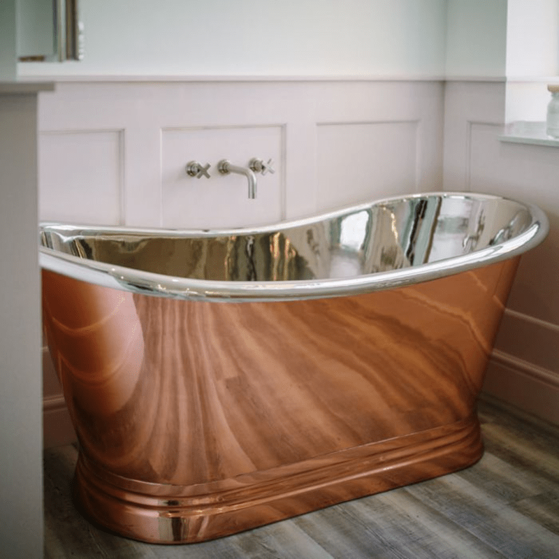 BC Designs BAC015 Copper Nickel Boat Bath 1500 x 725mm