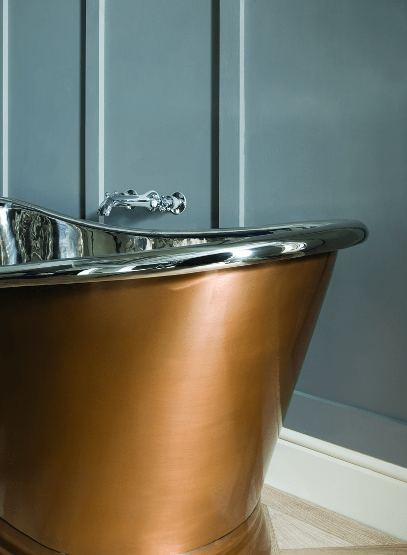 BC Designs BAC017 Antique Copper Nickel Boat Bath 1500 x 725mm