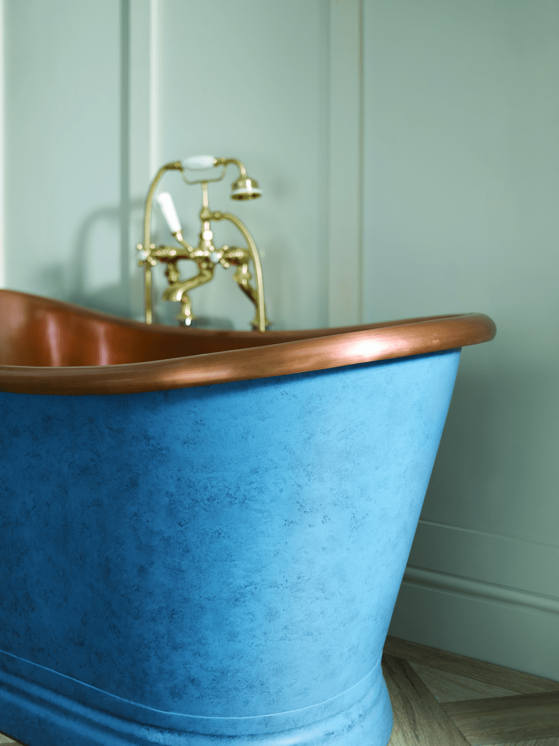 BC Designs BAC024 Patinata Blue Antique Copper Boat Bath 1700 x 725mm