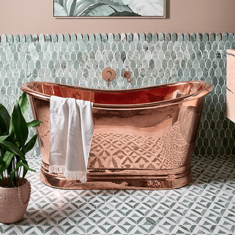 BC Designs Copper Boat Bath 1700 x 725mm