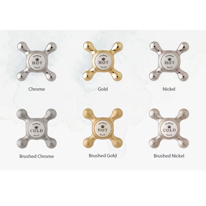 BC Designs CTB120 Victrion Deck Mounted Lever Bath Shower Mixer Taps - 8 Finishes