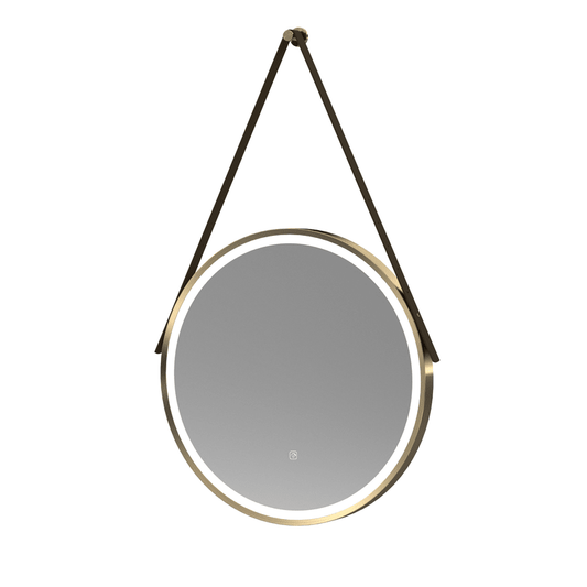 Hudson Reed LQ712 Salana Brushed Brass 600mm Round Illuminated Mirror