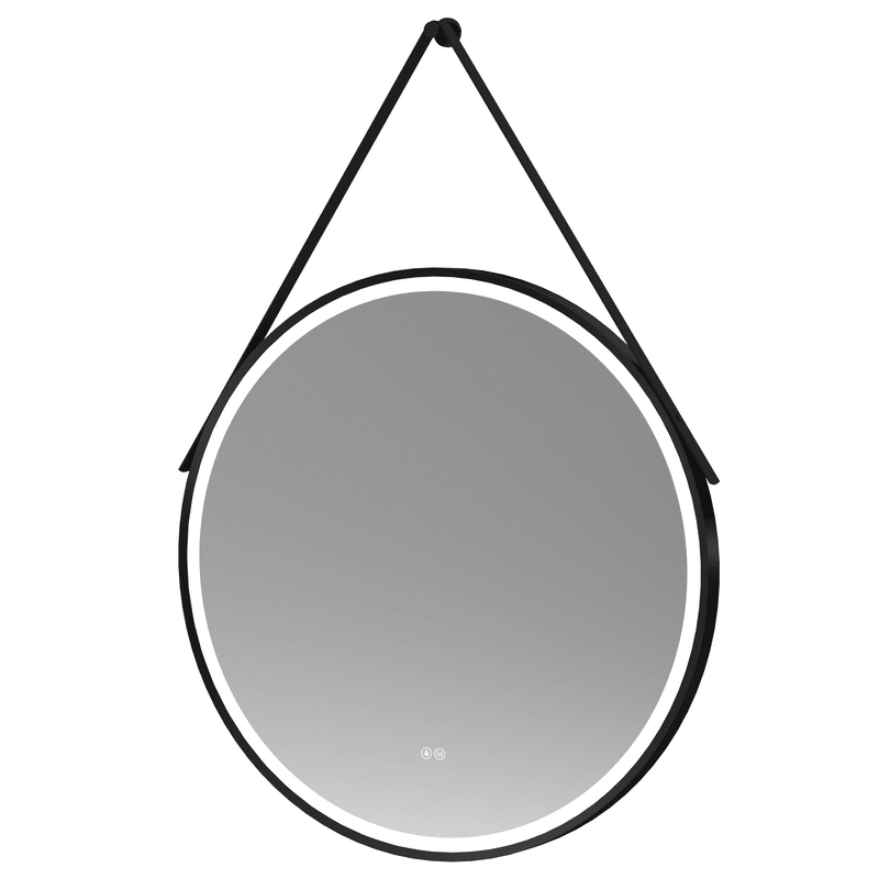 Hudson Reed LQ721 Salana Black 800mm Round Illuminated Mirror