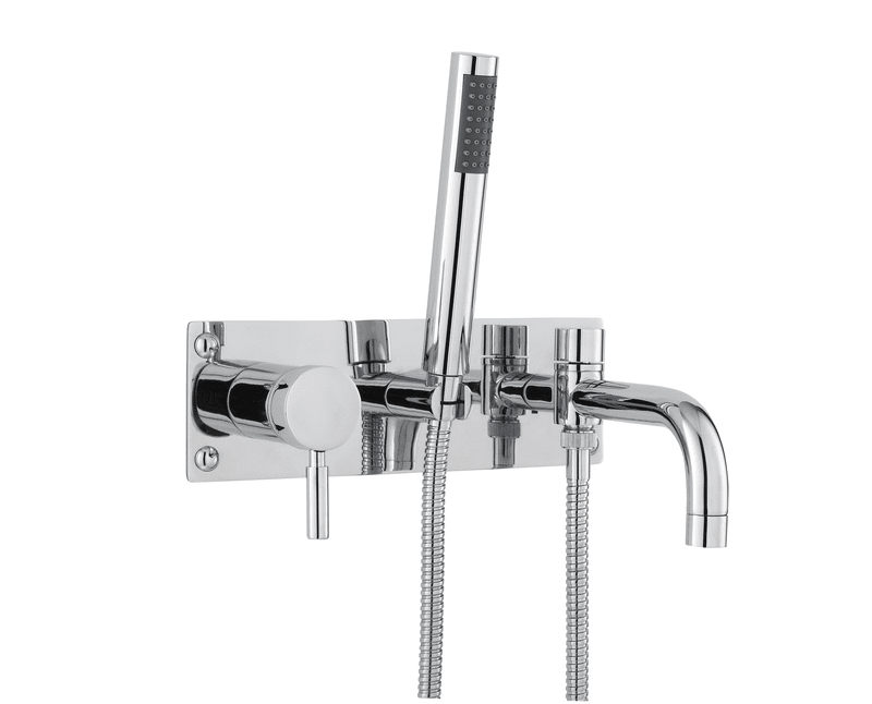 Hudson Reed PK350 TEC Chrome Single Lever Wall Mounted Bath Shower Mixer