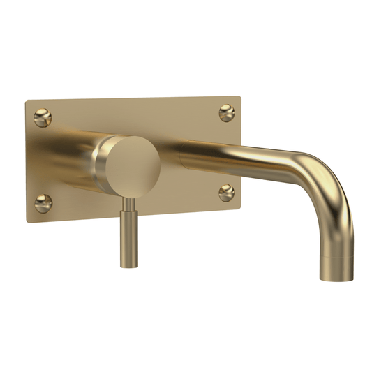 Hudson Reed PK828 TEC Brushed Brass Single Lever Wall Mounted Basin or Bath Filler Tap