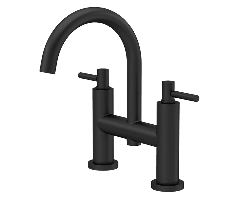 Hudson Reed TEL453 TEC Black Lever Bath Filler Tap