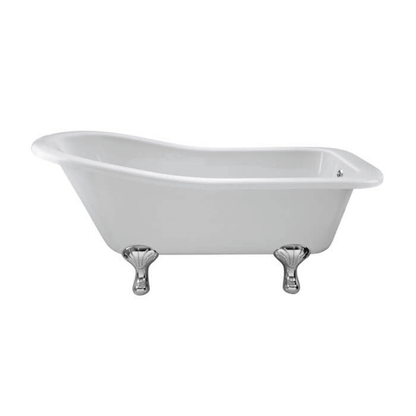 BC Designs BAU015 Fordham Acrylic Slipper Bath Polished White - 1500 x 740mm