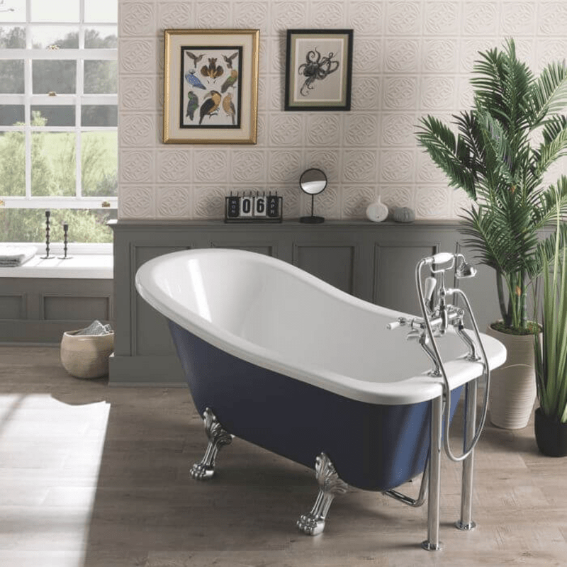 BC Designs BAU027 Fordham Acrylic Slipper Bath Polished White - 1700 x 740mm