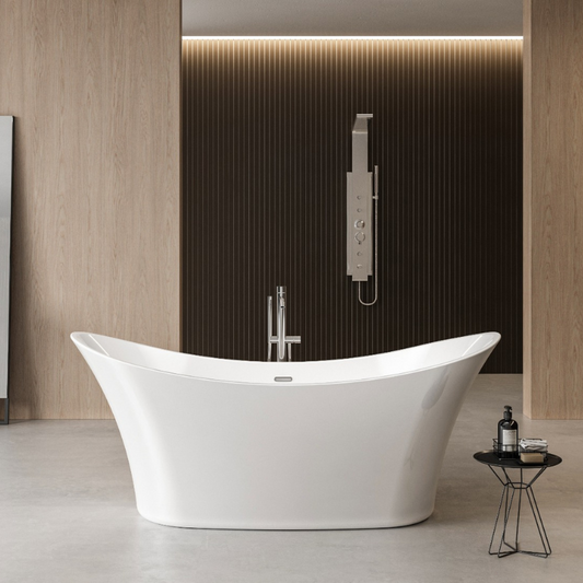 Charlotte Edwards - Harrow - Gloss White - Freestanding Bath - 1700mm x 700mm