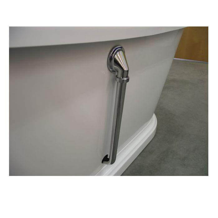 BC Designs WAS30 Exposed bath waste/plug & chain with overflow pipe 8 finishes