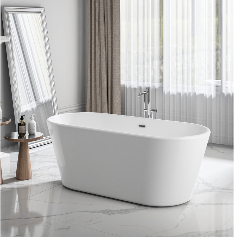 Charlotte Edwards - Grosvenor - Gloss White - Freestanding Bath - 1650mm x 735mm