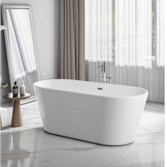 Charlotte Edwards - Grosvenor - Gloss White - Freestanding Bath - 1650mm x 735mm