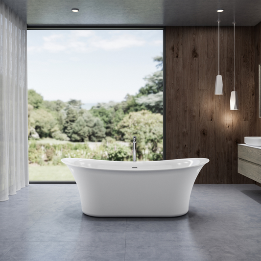 Charlotte Edwards Admiralty Gloss White Freestanding Bath - 2 Sizes