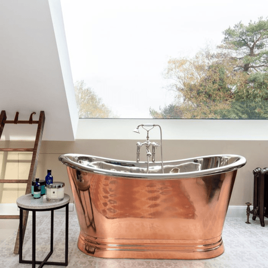 BC Designs BAC010 Copper Nickel Boat Bath 1700 x 725mm