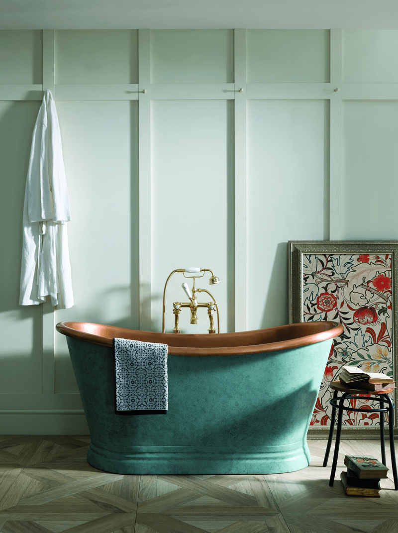 BC Designs BAC022 Verdigris Antique Copper Boat Bath 1700 x 725mm