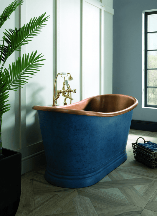 BC Designs BAC024 Patinata Blue Antique Copper Boat Bath 1700 x 725mm