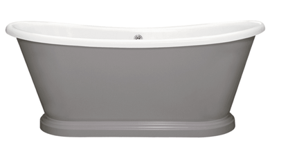 B C Designs Acrylic Freestanding Boat Bath BAS065 Polished White 1700 x 750mm