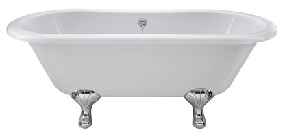 BC Designs BAU037 Elmstead Acrylic Double Ended Roll Top Bath polished White - 1700 x 745mm