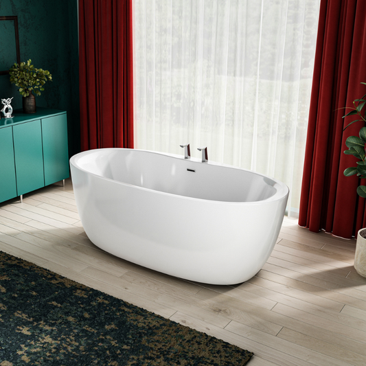 Charlotte Edwards Callisto Gloss White Freestanding Bath 1400mm x 750mm