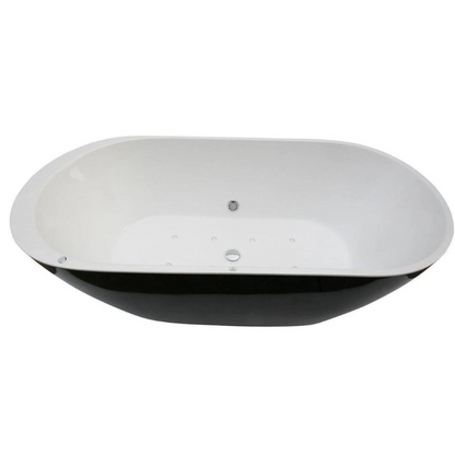 Lisna Waters Colombo Black LWFBS48 BLACK-SPA 1700mm x 800mm 8 Spa Jets Whirlpool Bath