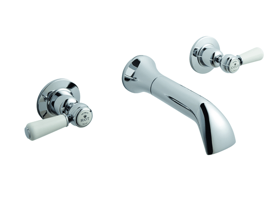 BC Designs CTB130 Victrion lever - 3 hole Wall mounted bath filler Tap - 8 Finishes