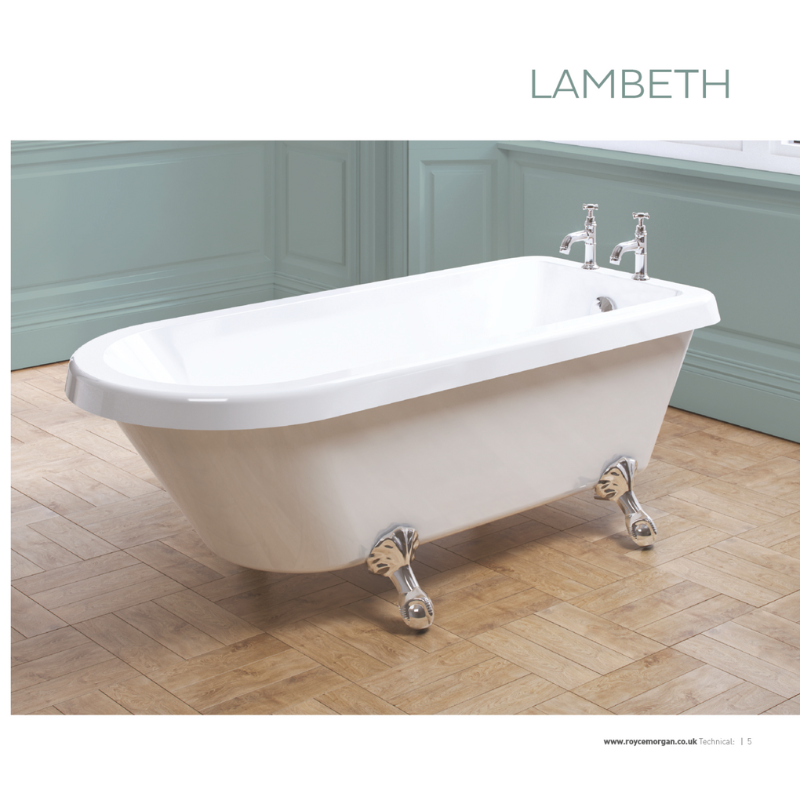 Royce Morgan Lambeth single ended bath 1665 x 715mm