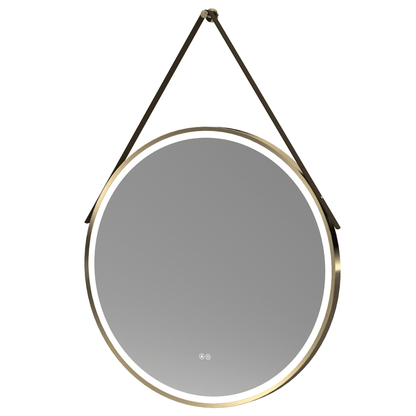 Hudson Reed LQ722 Salana Brushed Brass 800mm Round Illuminated Mirror