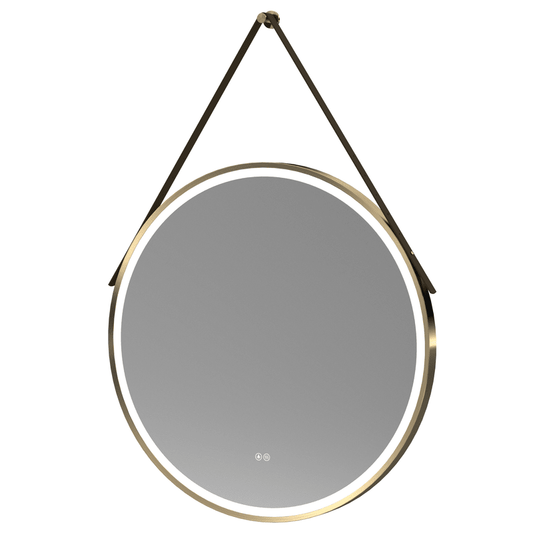 Hudson Reed LQ722 Salana Brushed Brass 800mm Round Illuminated Mirror