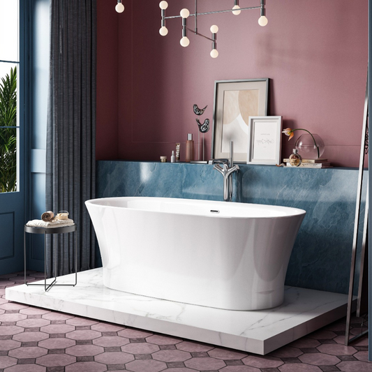 Charlotte Edwards Luna Gloss White Freestanding Bath - 1700mm x 800mm