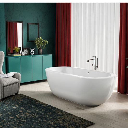 Charlotte Edwards Olympia Gloss White Freestanding Bath - 1690mm x 800mm