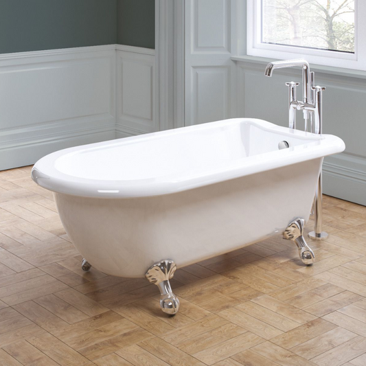 Royce Morgan Orlando 1380 RMF61 Freestanding Bath with feet  - 1380 x 750mm