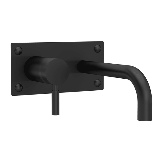 Hudson Reed PK428 Tec Black Single Lever Wall Mounted Basin or Bath Filler Tap