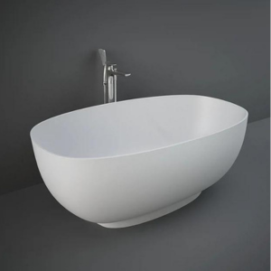 RAK Ceramics CLOB14075500 Cloud Matt White Freestanding Bath 1400 x 753mm