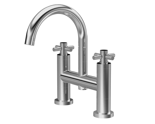 Hudson Reed TEX353 TEC Chrome Tec Crosshead Bath Filler Tap