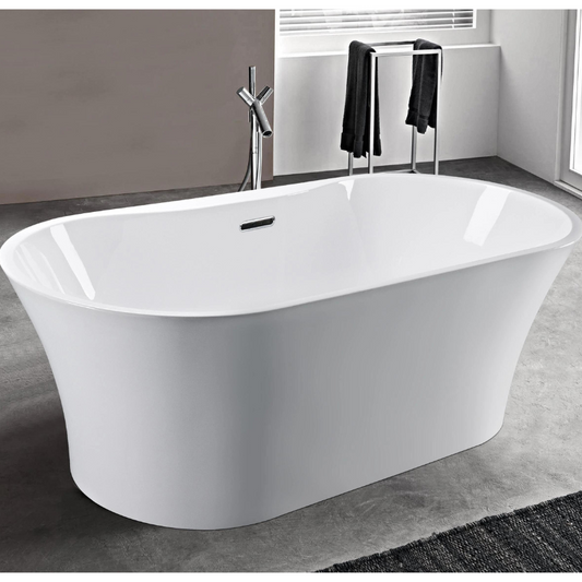 Lisna Waters LWFB213 Vegas 1700mm x 800mm Double Ended Small Freestanding Bath With Tap Ledge