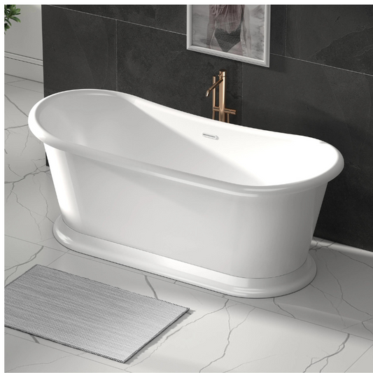 Lisna Waters LWFBWS260-1700-WHITE Washington White 1700mm x 750mm Double Ended Freestanding Bath